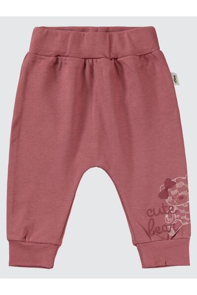 Civil Baby Cute Bear Printed 6-18 Single Bottom Baby - Claret Red9-12 Months