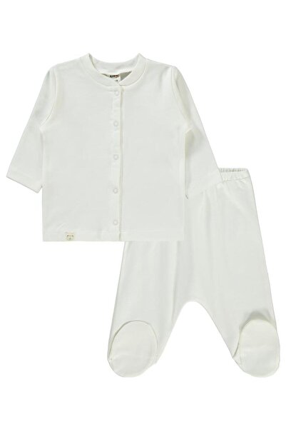 Civil Baby Düz 1-6 Ay Pijama Takımı - Ekru 3-6 Ay