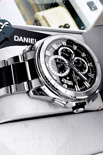 Daniel Klein Exclusive Orijinal Erkek Kol Saati Su Geçirmez Gümüş Siyah Renk ...