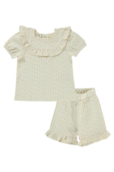 Civil Baby Crisp Pattern Embroidery 6-18 Months Set - Ecru6-9 Months