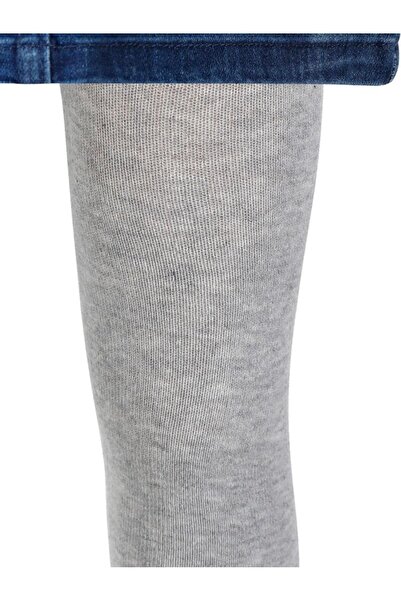 Civil Girls Plain Patterned 3-11 Years Old Children's Girls' Pantyhose - Gray 5-6 Years Old