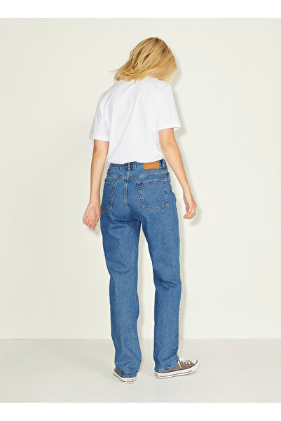 JJXX Yüksek Bel Mom Fit Mavi Kadın Pantolon 12203730
