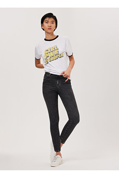 Lee Cooper JAYCEE VBL MID Yüksek Bel Dar Paça Skinny Fit Kadın Denim Pantolon 232 LCF 121010