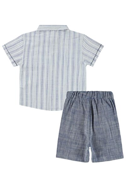 Civil Boys Striped Pocketed Suit for Ages 2-5 - Navy Blue3-4 Years