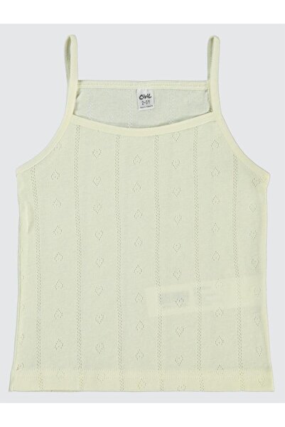 Civil Girls Jacquard Heart 2-10 Years Old 2-Piece Undershirt Set - Ecru4-5 Years Old