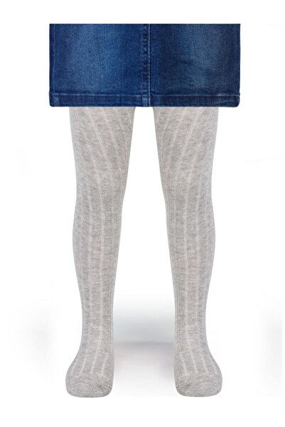 Civil Girls Derbili Plain Pantyhose for Ages 3-11 - Gray 5-6 Years Old