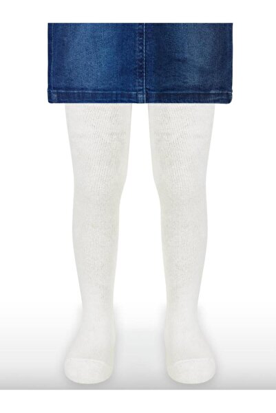 Civil Girls Basic Plain Towel 2-12 Years Old Girls' Pantyhose - Ecru2-3 Years Old