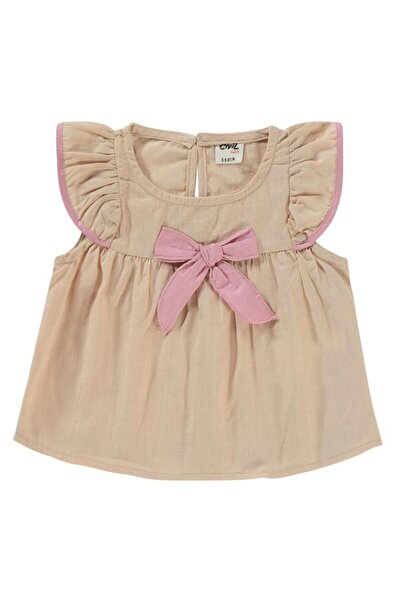 Civil Baby Kol Fırfırlı Fiyonklu 6-18 Ay Takım - Bej18-24 Ay