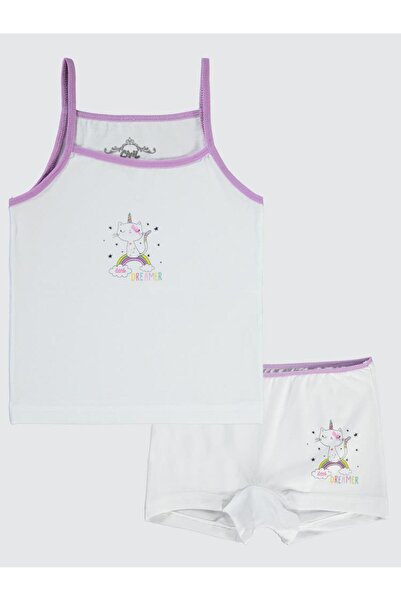 Civil Girls 2-10 Years Girl's Underwear Set - White