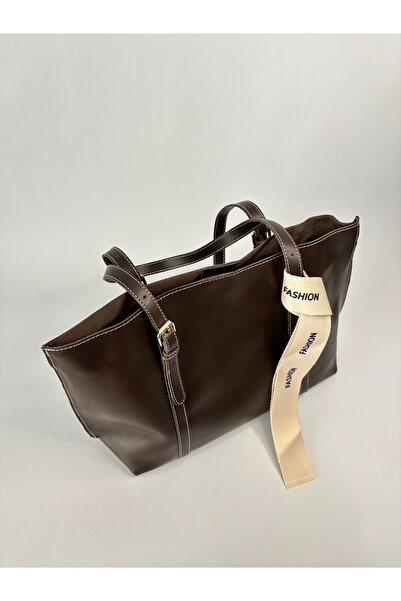 Beshora حقيبة يد وكتف نسائية كبيرة الحجم من بولي براون مات