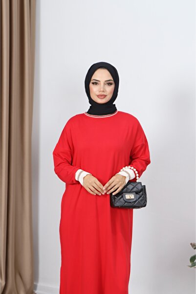 NİSUM MODA Mercerized Dress with Glitter Detail