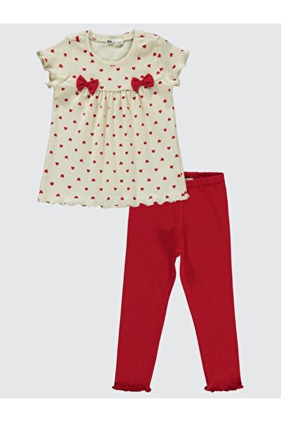 Civil Girls Set cu imprimeu inimioare pentru copii de 2-5 ani - Fil Dişi