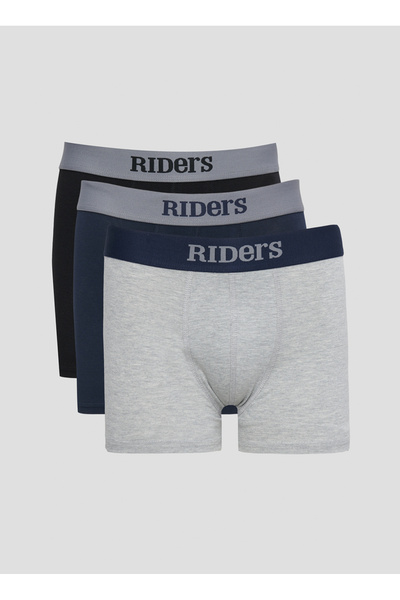 Riders by Lee Regular Fit Çok Renkli Erkek 3'lü Boxer L0039858-900
