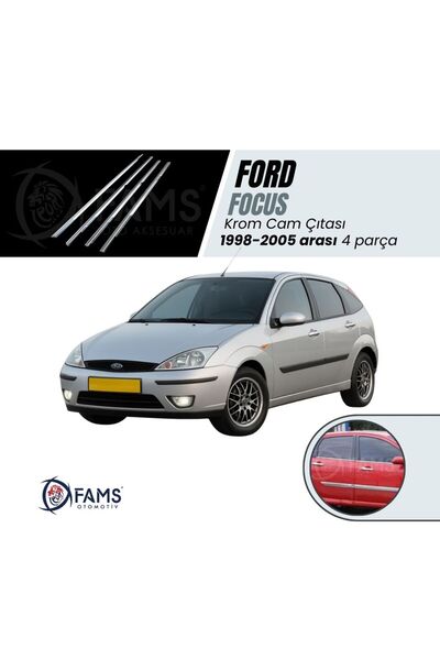 FAMS OTO AKSESUAR F, Focus 1 Krom Cam Çıtası 4 Prç, 1998-2005 P,çelik