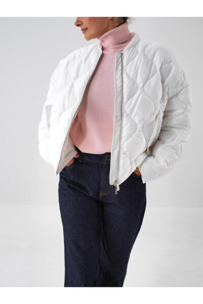 Xint Kadın Beyaz Kısa Şişme Mont