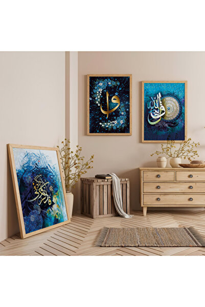 Zevahir Mobilya Dekorasyon Σετ Ξύλινων Πίνακων Θριών Θρησκευτικών Εικόνων Βαβ...