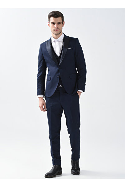 SÜVARİ Normal Bel Slim Fit Lacivert Erkek Takım Elbise TK3000400242