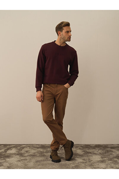 Xint Erkek Camel Pamuklu Slim Fit Pantolon