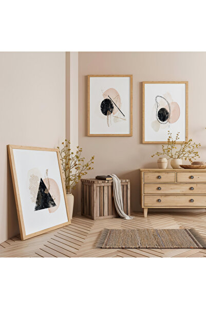 Zevahir Mobilya Dekorasyon Set de pictură din lemn cu echilibru minim, cu ram...