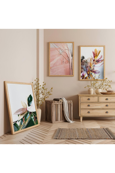 Zevahir Mobilya Dekorasyon Dansul culorilor cu rame din lemn Set de pictură t...