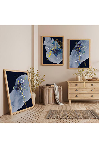 Zevahir Mobilya Dekorasyon Set de pictură din lemn cu trei piese Night Dance ...