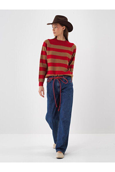 Xint Kadın Mavi Pamuk Dokulu Regular Fit Pantolon