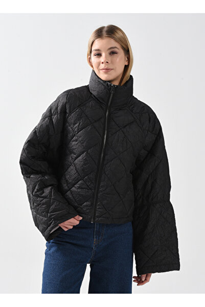 JJXX Siyah Kadın Kapüşonlu Mont 12221278