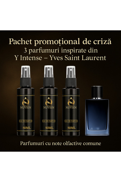 Nuvien Set 3 Parfumuri 50ml – Inspirat din Y Intense Y.S.L