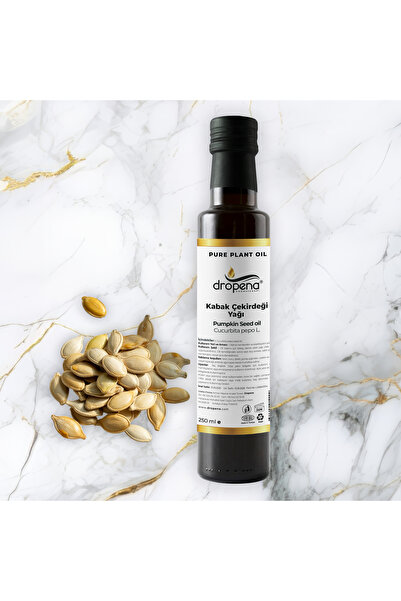 DROPENA AROMATERAPİ Kabak Çekirdeği Yağı , 250 ml ,Soğuk Sıkım, Cam Şişe