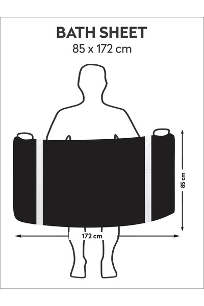 Donetella 1 - قطعة من مناشف الحمام الفاخرة (85 × 172 سم) 600 جرام لكل متر مربع 100% قطن ممشط
