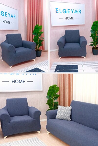 elgeyar Flexible Jacquard Armchair - Bar Patterned, Skirtless, Single Armchair