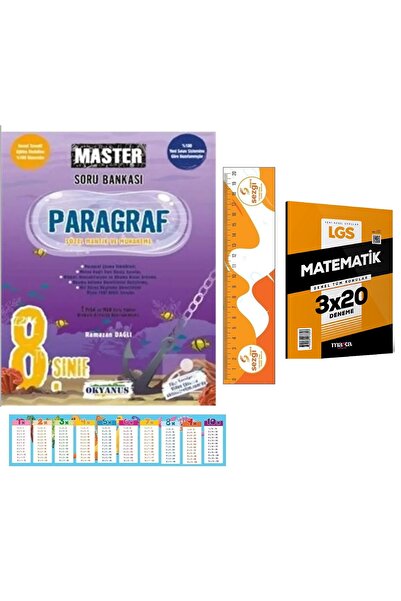 Okyanus Yayıncılık 8. Sınıf Master Paragraf Soru Bankası ve Hediye Pat-Pro Ma...