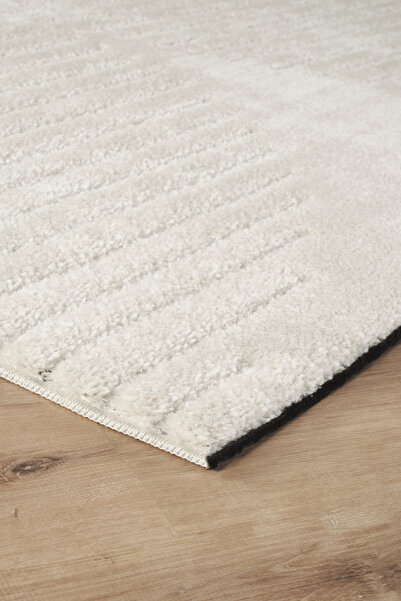 Post Halı Yumuşak Peluş Post Shaggy Sisal Halı Krem Antrasit Oturma Odası Salon Mutfak Yoluk Halısı