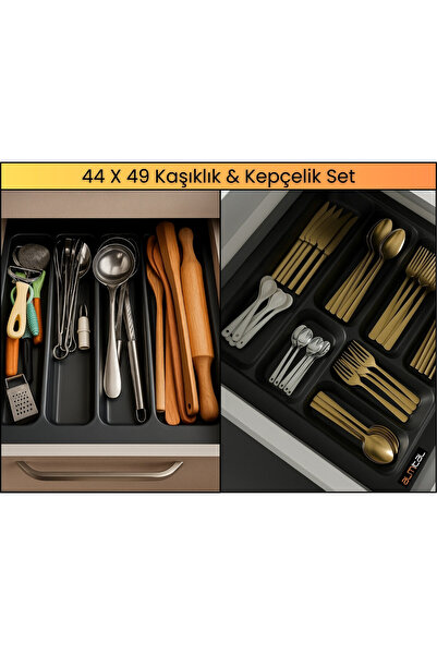 almital mobilya aksesuarları furniture accessories 44x49 cm Antrasit Kaşıklık...