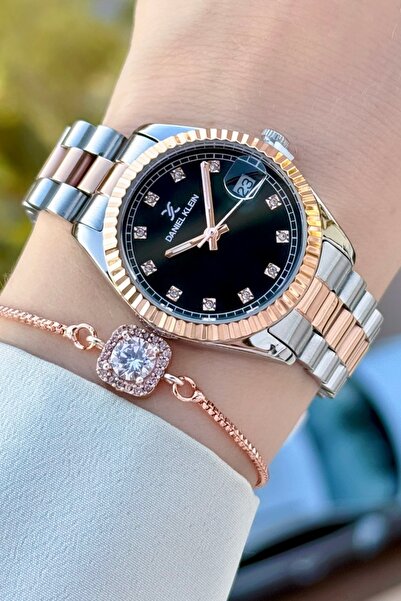 Daniel Klein Kadranı Koyu Yeşil Kordonu Bronz Metalik Renk 2 Yıl Garantili 33...