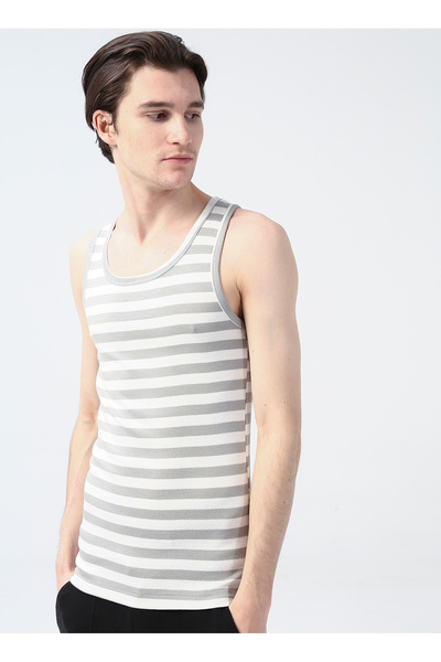 TheDon The Don Beyaz - Gri Erkek İç Giyim Atlet 100TDNATL007034