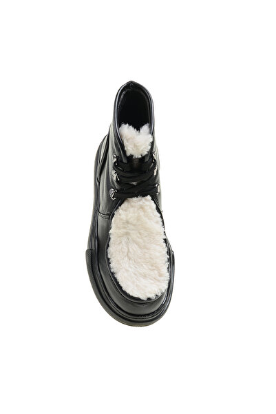 Aeropostale Siyah-Beyaz Kadın deri Bot BURGOS