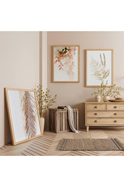 Zevahir Mobilya Dekorasyon Set de pictură triplă din lemn Respirația naturii ...