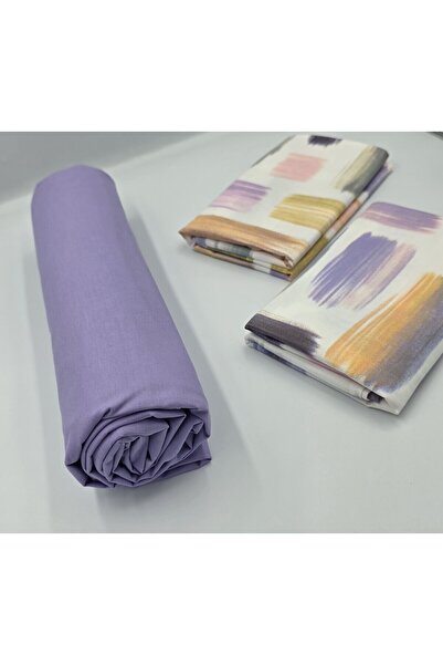 pınarhome collectıon New Season - 100% Organic Cotton, Soft Sand and Elastic Crossbody+Pillow Cover Corner Depth 28-30 cm