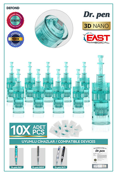 DEFOND Dr Pen A6s - M8w - M7s إبرة ديرمابن الأصلية 10 قطع 3d نانو