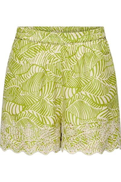 ONLY Onllou Life Emb Loose Shorts Wvn Light Green