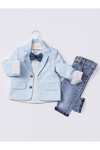 Concept. Concept 4-Piece Suit with Bow Tie and Jacket for 6-18 Months - Blue12-18 Months