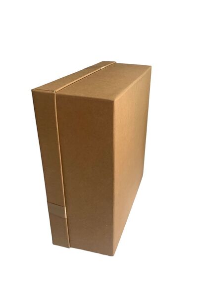 PAZARAKOŞ Hediye Kutusu Kurdeleli Kraft 30 Cm En 30 Cm Boy 12 Cm Yükseklik Söz Damat Bohçası