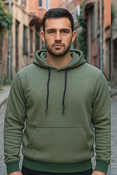 wingetstar Erkek Yeşil Kapüşonlu Sweat