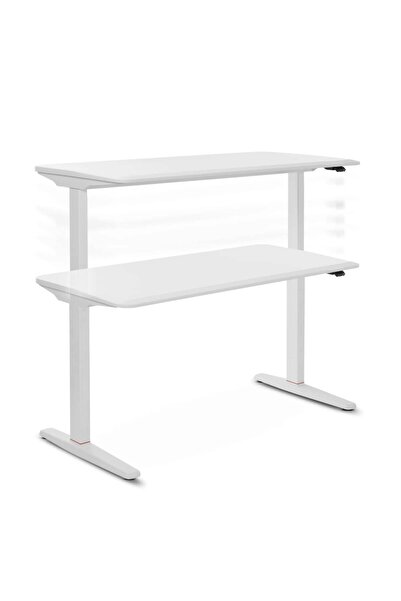 NURUS U-DO Sit&Stand Yükseklik Ayarlı Kumandalı Çalışma Masası - HDF Toz Boya Beyaz
