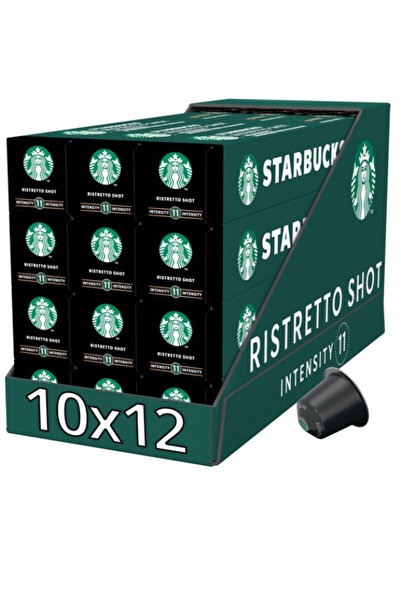 Starbucks كبسولات قهوة ريستريتو شوت نسبرسو محمصة داكنة