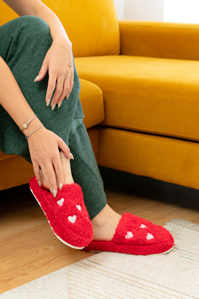 Slipcat Női plüss szív alakú házi papucsok plüss házi papucsok vendégpapucsok csomagban