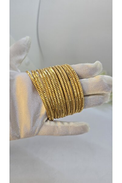 Constanza Exclusive 22 Ayar Altın Kaplama Özel Tasarım Bezelli Model Ajda Bil...