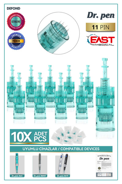 DEFOND Dr Pen A6s - M8w - M7s Orijinal Dermapen Iğnesi 10 Adet 11 Pin