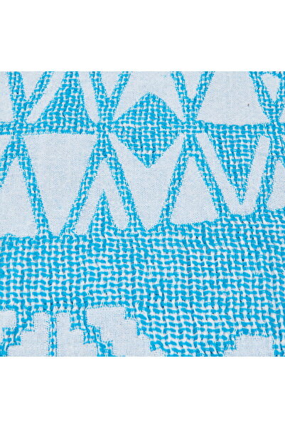 ASPARTAM Soft Fish Patterned Peshtemal - Blue - 90X160 cm